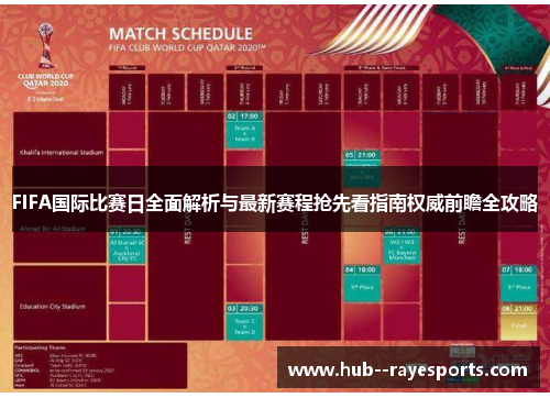 FIFA国际比赛日全面解析与最新赛程抢先看指南权威前瞻全攻略